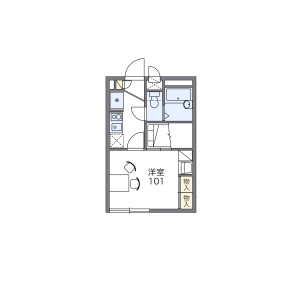 1K Apartment in Kitaterao - Yokohama-shi Tsurumi-ku Floorplan