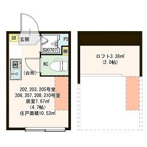 1R Apartment in Toshima - Kita-ku Floorplan