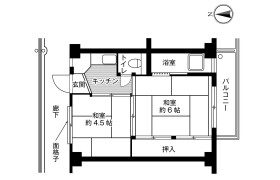 2K Mansion in Fukutomi nishi - Okayama-shi Minami-ku