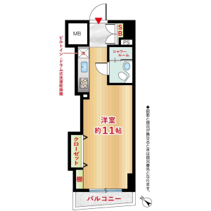 1R {building type} in Yoyogi - Shibuya-ku Floorplan