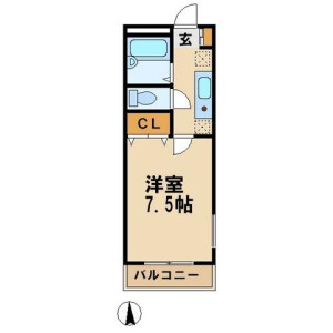 1K Apartment in Saginuma - Kawasaki-shi Miyamae-ku Floorplan