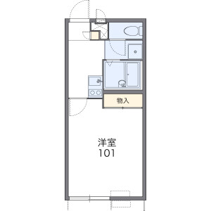1K Apartment in Naka - Fukuoka-shi Hakata-ku Floorplan