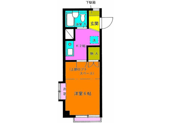 1K 맨션 to Rent in Itabashi-ku Floorplan