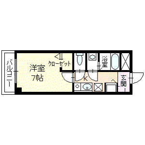 1K Mansion in Morishita - Koto-ku Floorplan