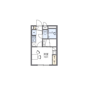 1K Apartment in Kamizonocho - Nishinomiya-shi Floorplan
