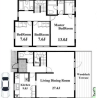 3LDK House to Rent in Ota-ku Floorplan