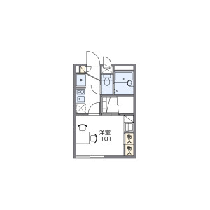 1K Apartment in Shinnakazato - Saitama-shi Chuo-ku Floorplan