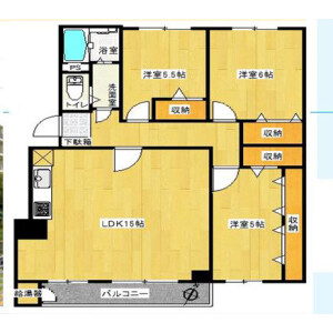 3LDK Mansion in Kitahoncho - Funabashi-shi Floorplan