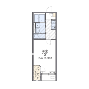 1K Apartment in Sakaecho - Matsudo-shi Floorplan