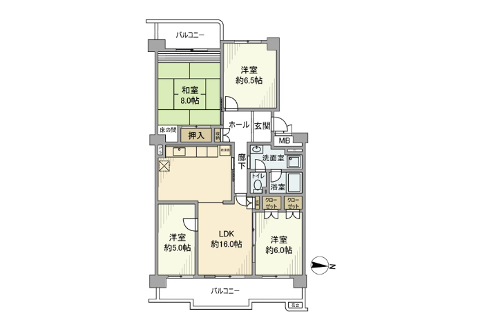 4LDK Apartment to Rent in Edogawa-ku Floorplan