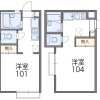 横须贺市出租中的1K公寓 房屋布局