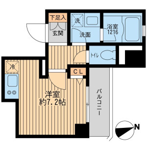 1R Mansion in Hiratsuka - Shinagawa-ku Floorplan