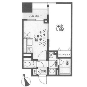 1DK Mansion in Irifune - Chuo-ku Floorplan