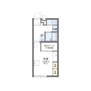 1K Apartment in Takaragicho - Utsunomiya-shi Floorplan