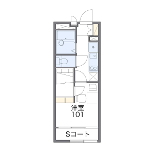 丰岛区駒込-1K公寓 房屋布局