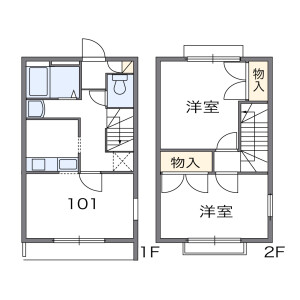 藤澤市用田-2DK公寓 房間格局