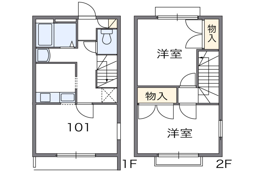 藤澤市出租中的2DK公寓 房間格局