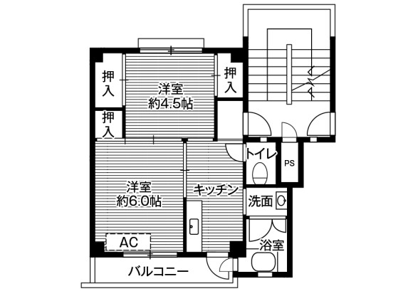 2K Apartment to Rent in Hamamatsu-shi Kita-ku Floorplan