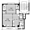 2K Apartment to Rent in Kishiwada-shi Floorplan