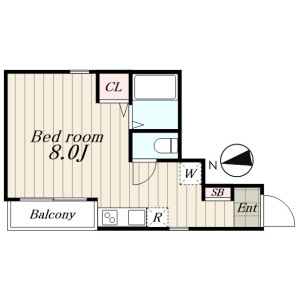 1R Apartment in Minamitokiwadai - Itabashi-ku Floorplan