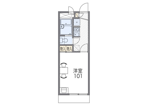 1K Apartment to Rent in Neyagawa-shi Floorplan