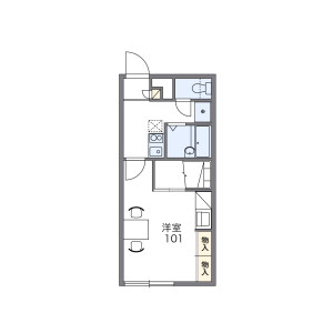 1K Apartment in Nishino 1-jo - Sapporo-shi Nishi-ku Floorplan