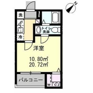 1K Apartment in Hatsunecho - Yokohama-shi Naka-ku Floorplan