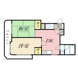 2DK Mansion in Yamatocho - Itabashi-ku Floorplan