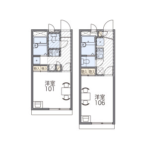 1K Apartment in Nozato - Osaka-shi Nishiyodogawa-ku Floorplan