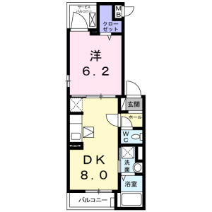 1DK Apartment in Takasago - Katsushika-ku Floorplan