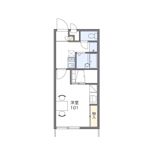1K Apartment in Minamiwakamoricho - Ogaki-shi Floorplan