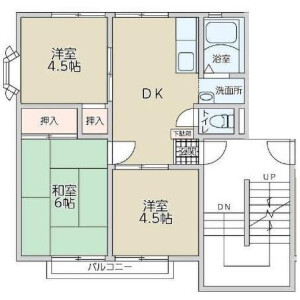 3DK Apartment in Kamikodanaka - Kawasaki-shi Nakahara-ku Floorplan