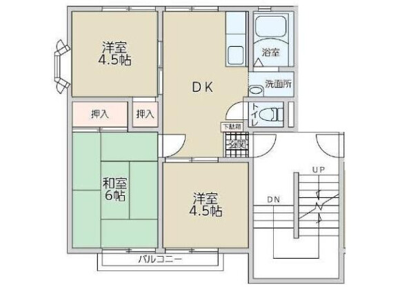 3DK Apartment to Rent in Kawasaki-shi Nakahara-ku Floorplan