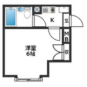 1R Mansion in Shimotoda - Toda-shi Floorplan
