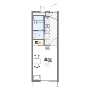 1K 아파트 in Heiwadai - Nerima-ku Floorplan