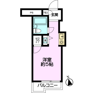 1R Mansion in Ohanajaya - Katsushika-ku Floorplan