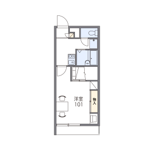 1K Mansion in Tsuboya - Naha-shi Floorplan