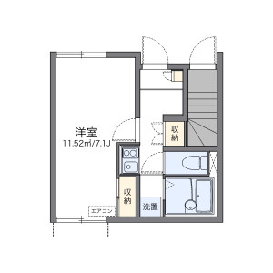 1K Apartment in Wakamatsucho - Higashimatsuyama-shi Floorplan