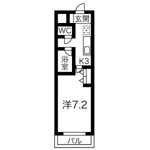 1K Mansion in Wakamiyacho - Seto-shi Floorplan