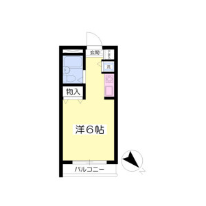 1R 맨션 in Shirahata - Saitama-shi Minami-ku Floorplan