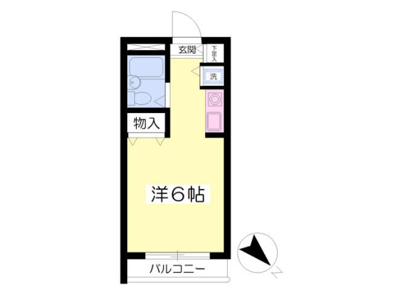 1R Apartment to Rent in Saitama-shi Minami-ku Floorplan