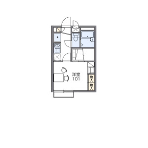 1K Apartment in Gakuen nishimachi - Kodaira-shi Floorplan