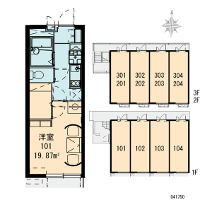1K Apartment in Senju midoricho - Adachi-ku Floorplan