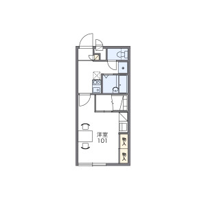 1K Apartment in Kudamacho - Kofu-shi Floorplan