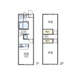 2DK Apartment in Namikicho - Kokubunji-shi Floorplan