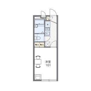 1K Apartment in Oyakita - Ebina-shi Floorplan