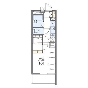 1K Mansion in Konakadai - Chiba-shi Inage-ku Floorplan
