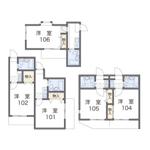 1K Apartment in Befu - Fukuoka-shi Jonan-ku Floorplan