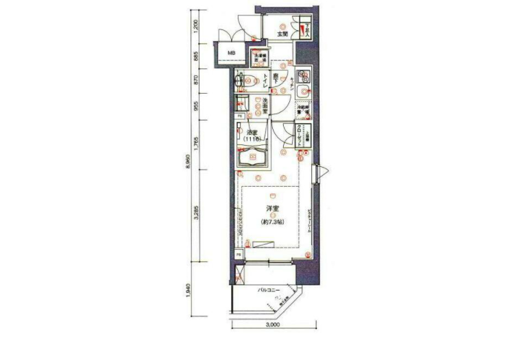 1K Apartment to Buy in Sumida-ku Floorplan