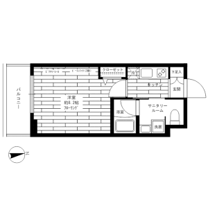 1K Mansion in Sakuragawa - Itabashi-ku Floorplan